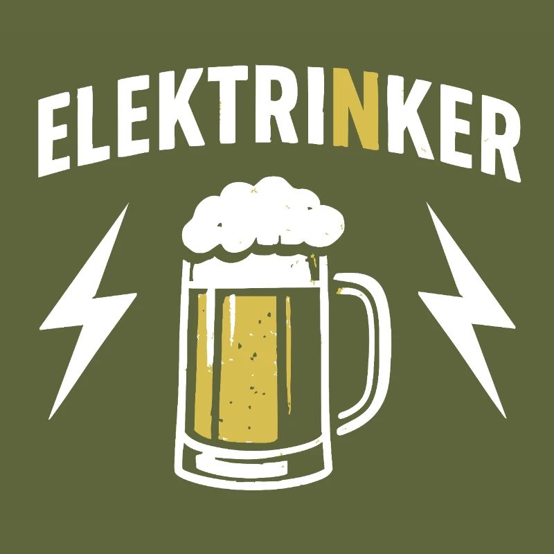 Elektrinker Bier & Blitz Geschenk Elektriker
