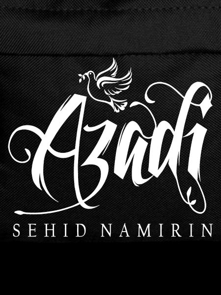 Kurdistan Kurdish calligraphy with flying dolphin