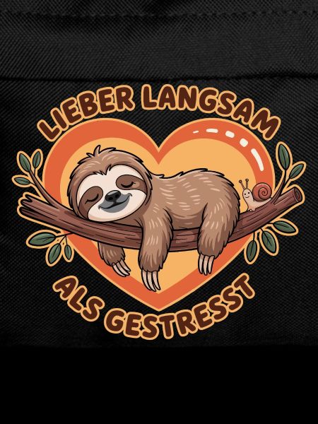 Better Slow Than Stressed Sloth Illustration