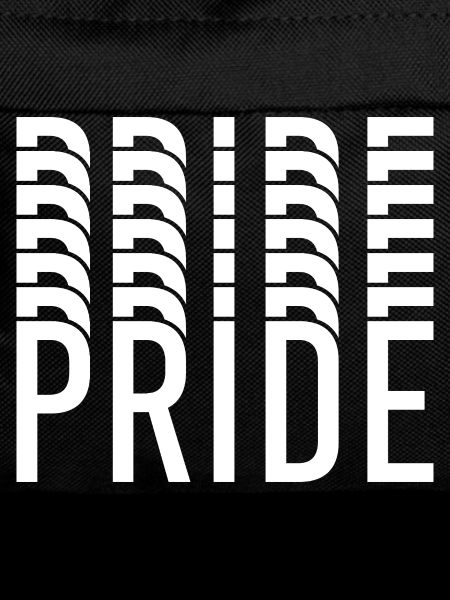 Pride-Typografie in Farbclustern