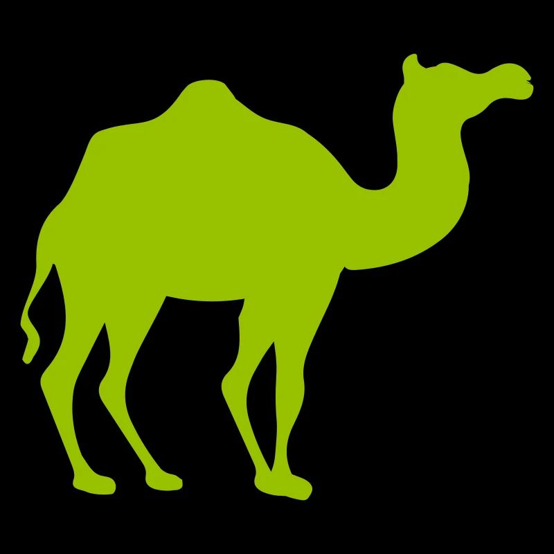 Leuchtendes Kamel Silhouette