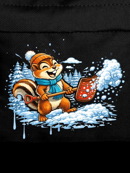 Chipmunks shoveling snow – winter fun