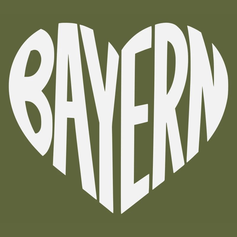 Typographie du cœur de Bavière