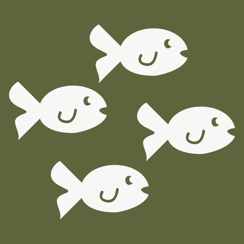 Vier freundliche Fischchen