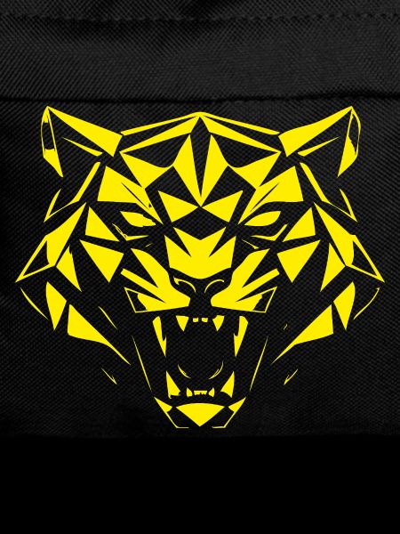 Geometric Yellow Tiger Head