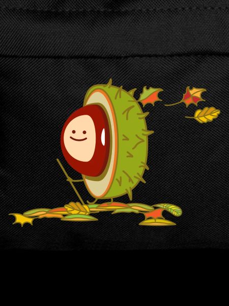 Funny chestnut hikes in autumn