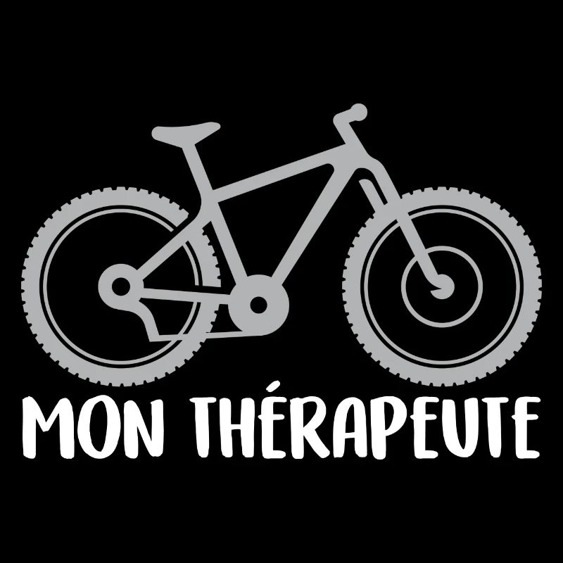 Mon vélo est mon thérapeute. Graphisme cycliste