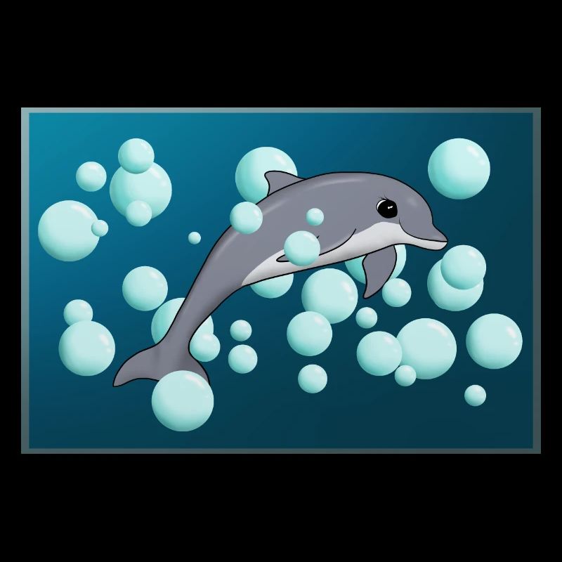 DOLPHIN AND BUBBLES