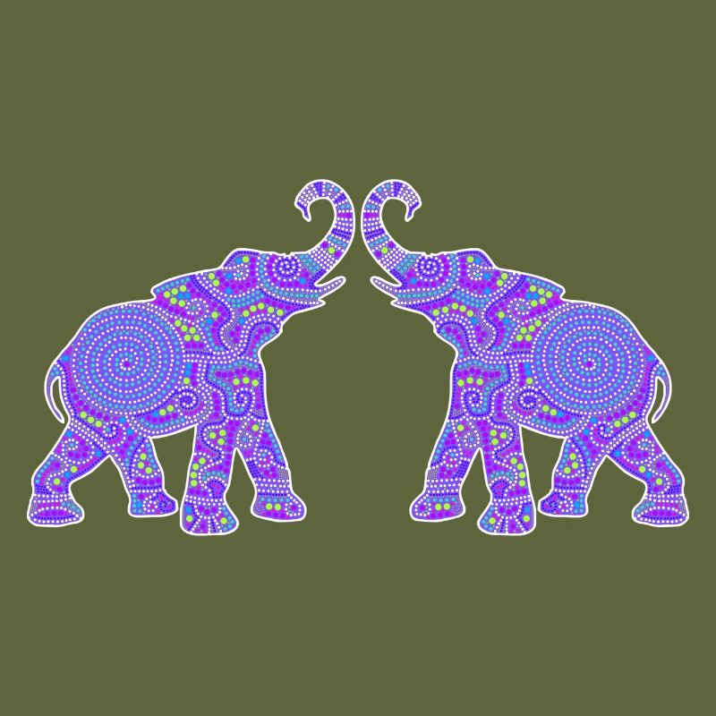 Wonderful Dot Work - Two ELEPHANTS 1
