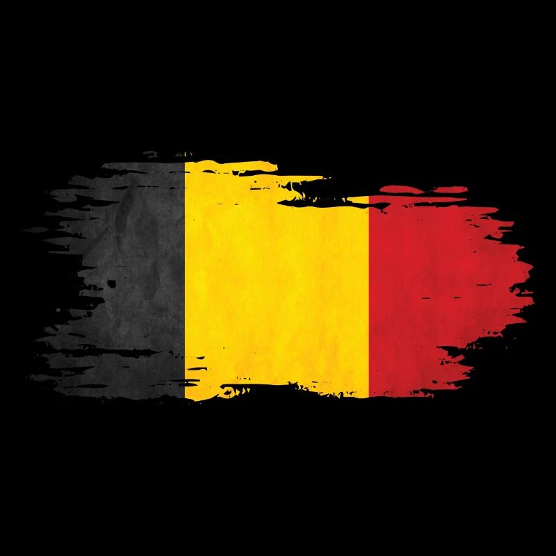 Belgium - National Flag, Brush Effect