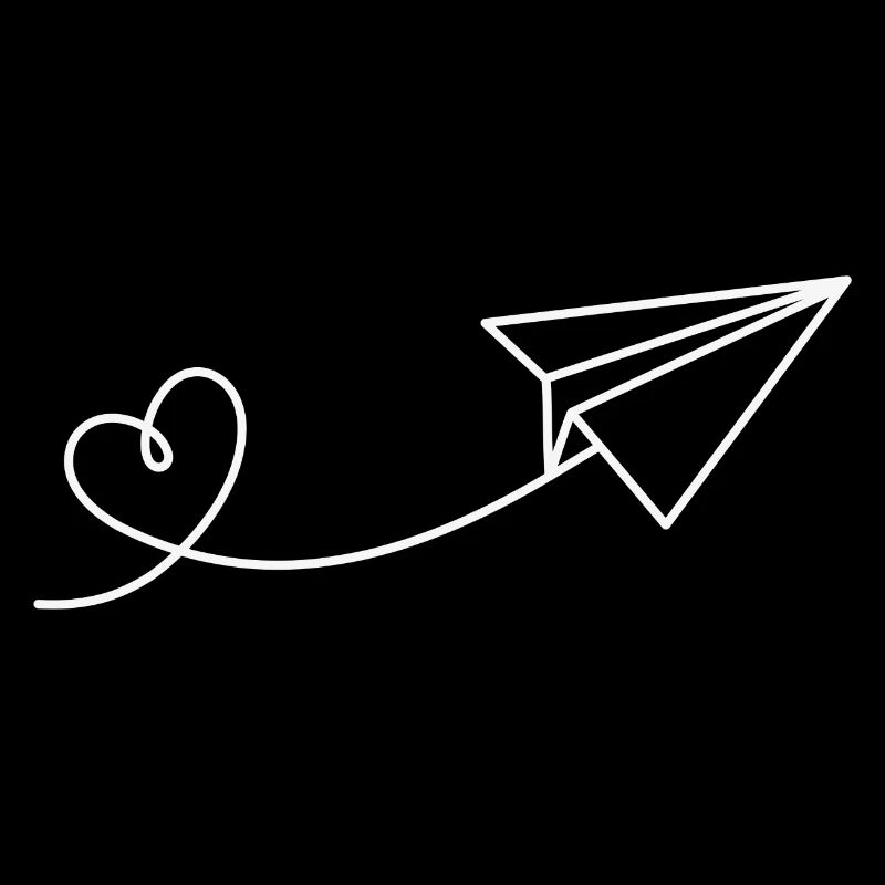 Papierflieger Papier Flieger Herz Urlaub Reise