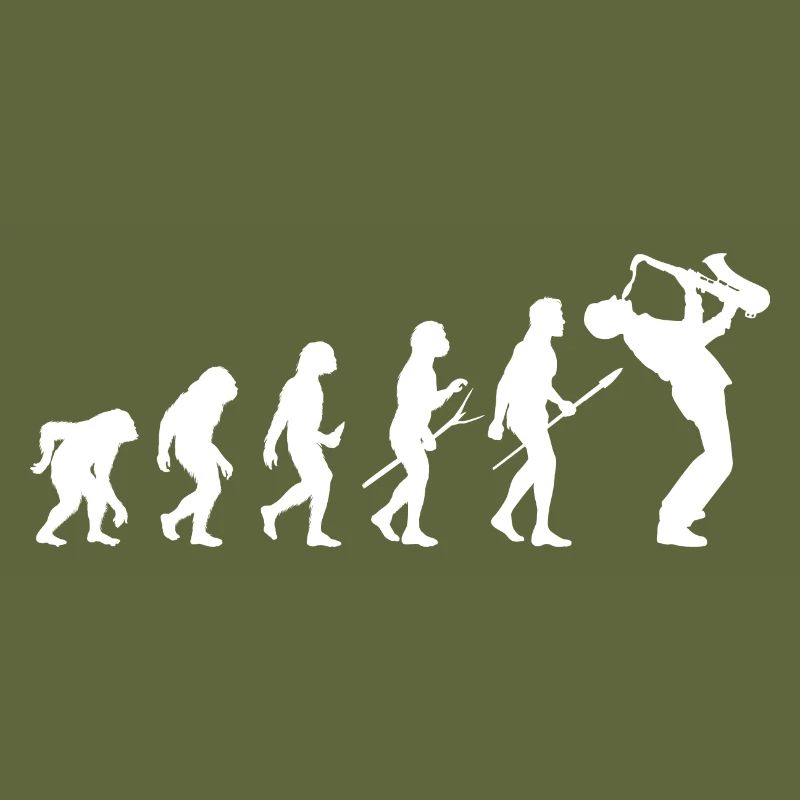 Saxophone Sax Player Saxophonist Evolution Funny