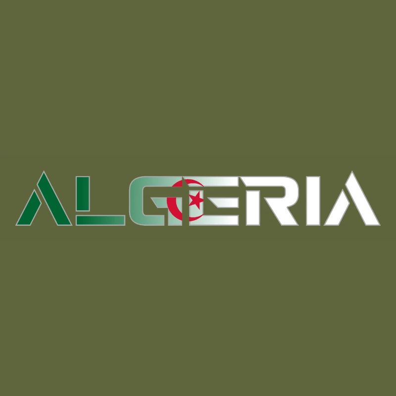 Lettrage Pays - ALGERIA - Drapeau Algérie