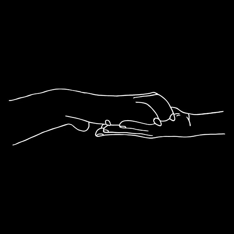 Hand mit Pfote