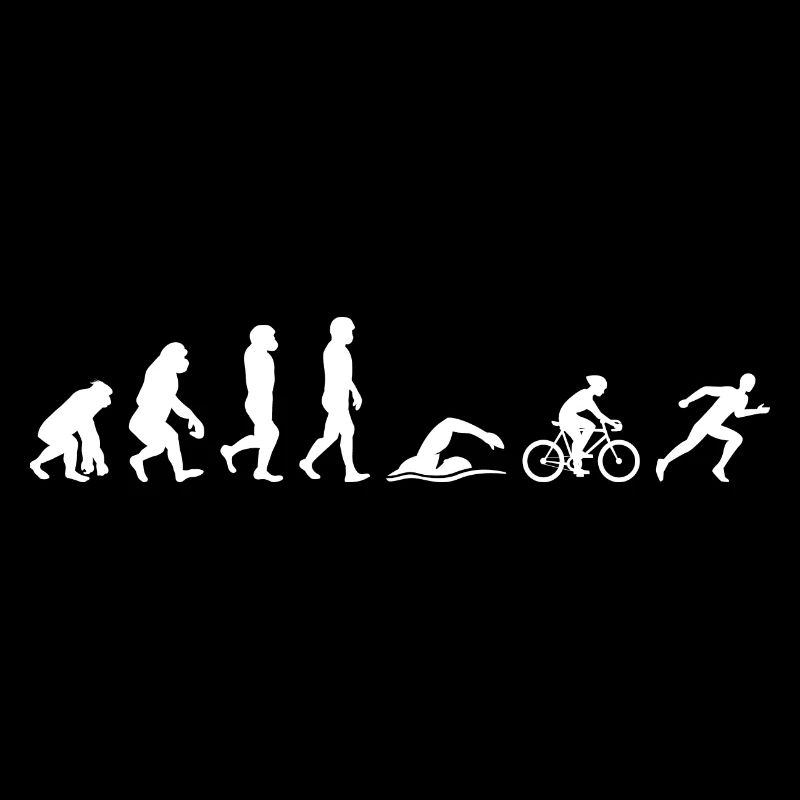 Swim Bike Run Triathlon Triathlete Evolution Funny