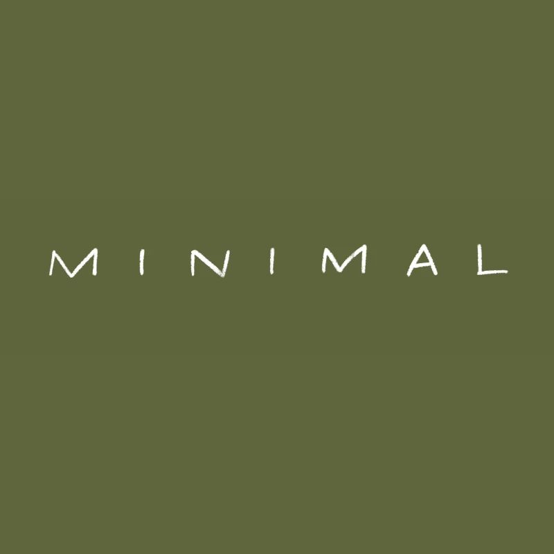 Minimal hand lettering