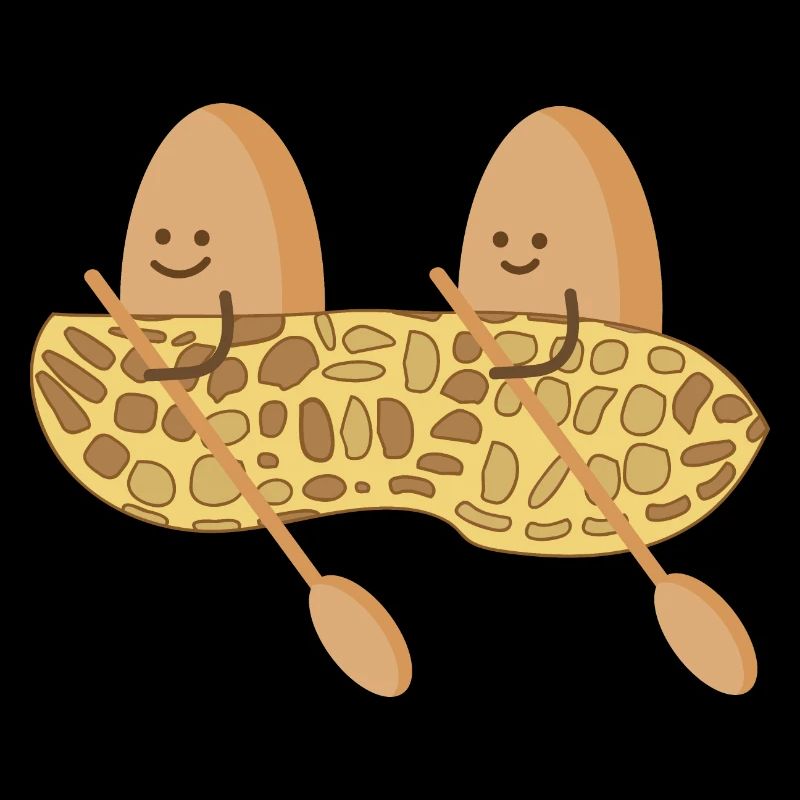 Funny peanuts in the paddle boat