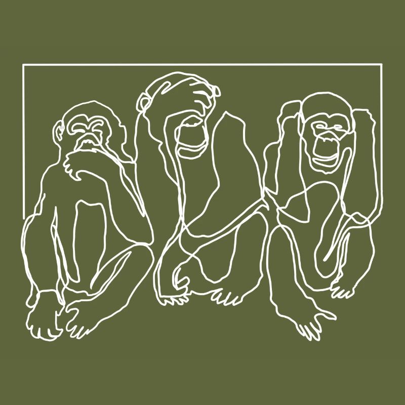 Monkey Monkey Three Monkeys Premium Design Gift