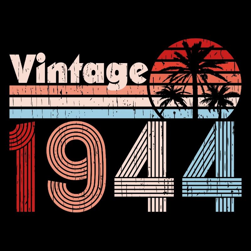 Vintage 1944 Palmen Retro Geburtstag