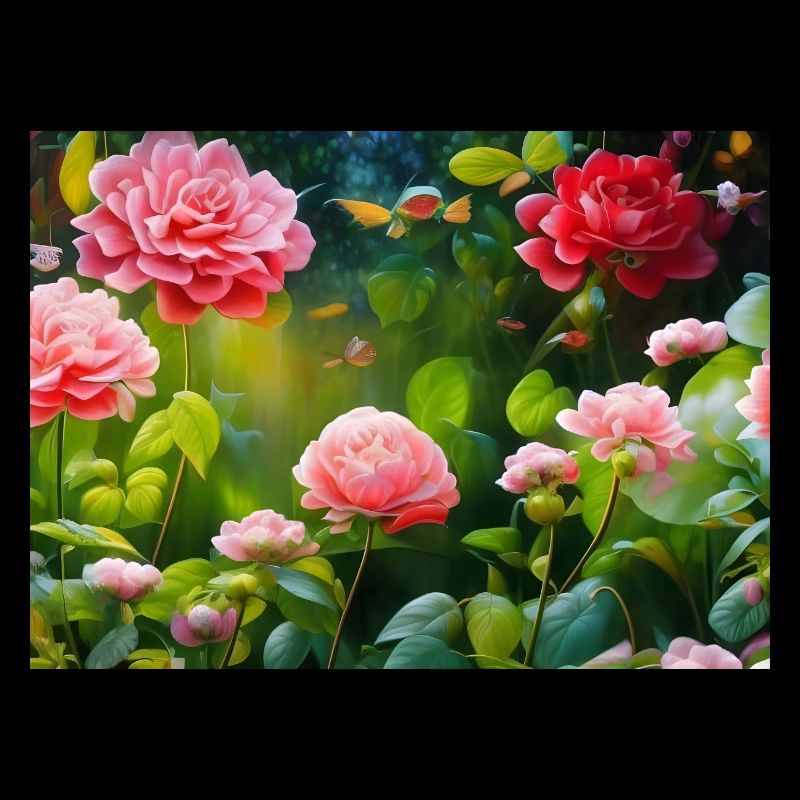 Roses en fleurs