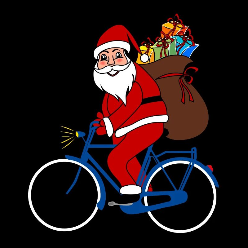Santa Claus with bicycle