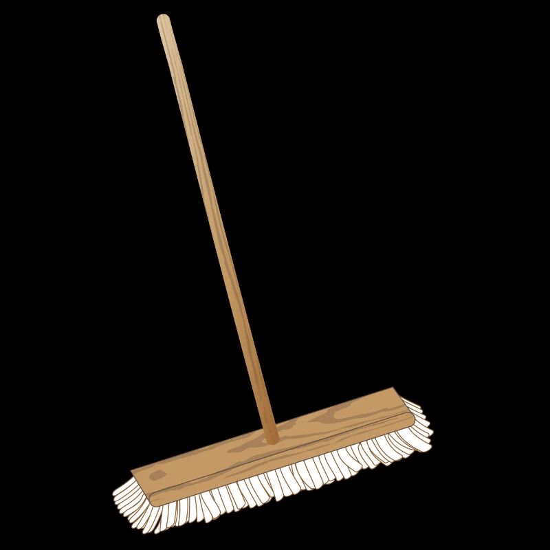 Brooms to sweep up & sweep under the carpet