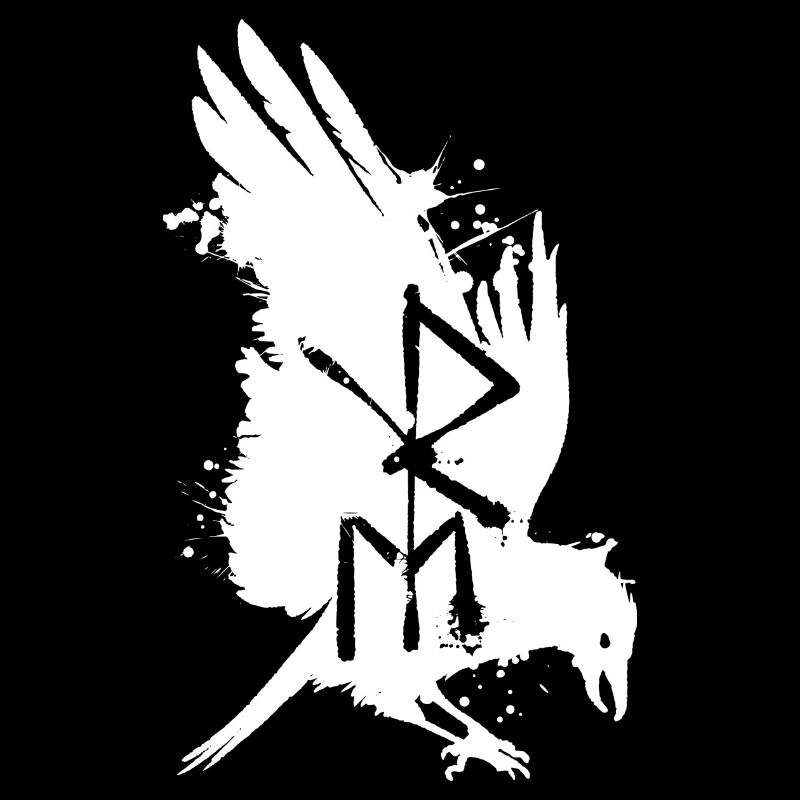 Raven Bindrune Nordic Elder Futhark Rune