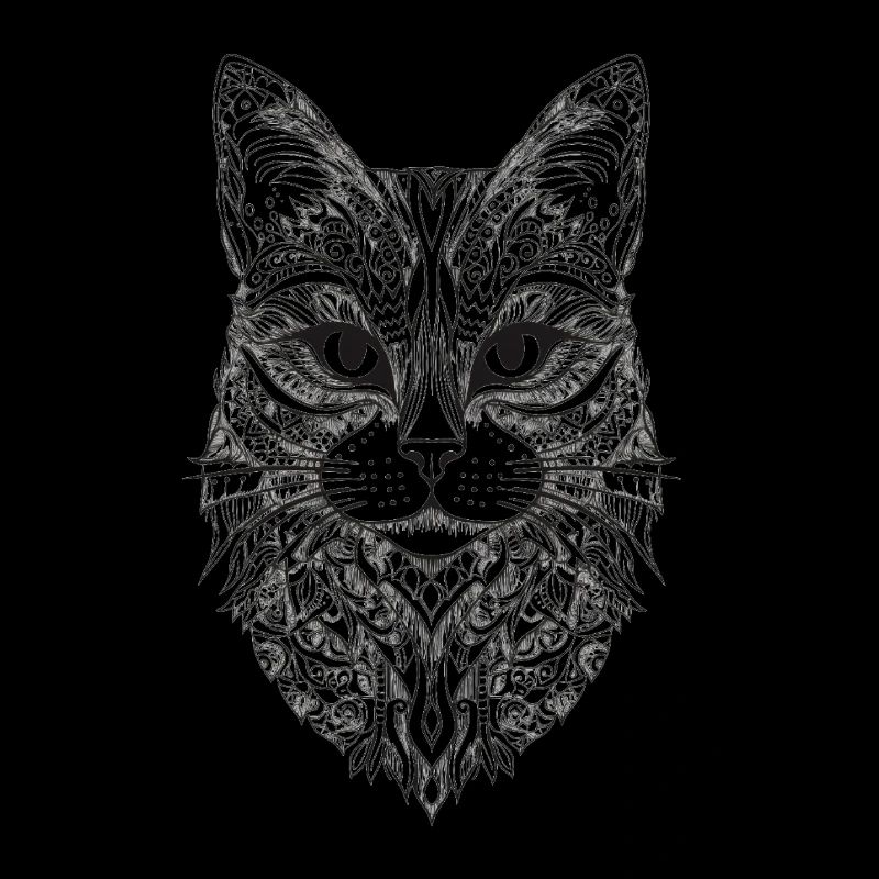 Katze Mandala Design