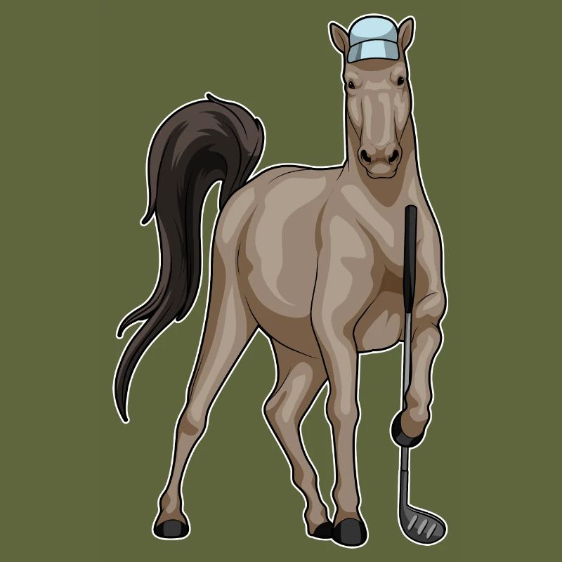 Pferd Golf Golfschläger