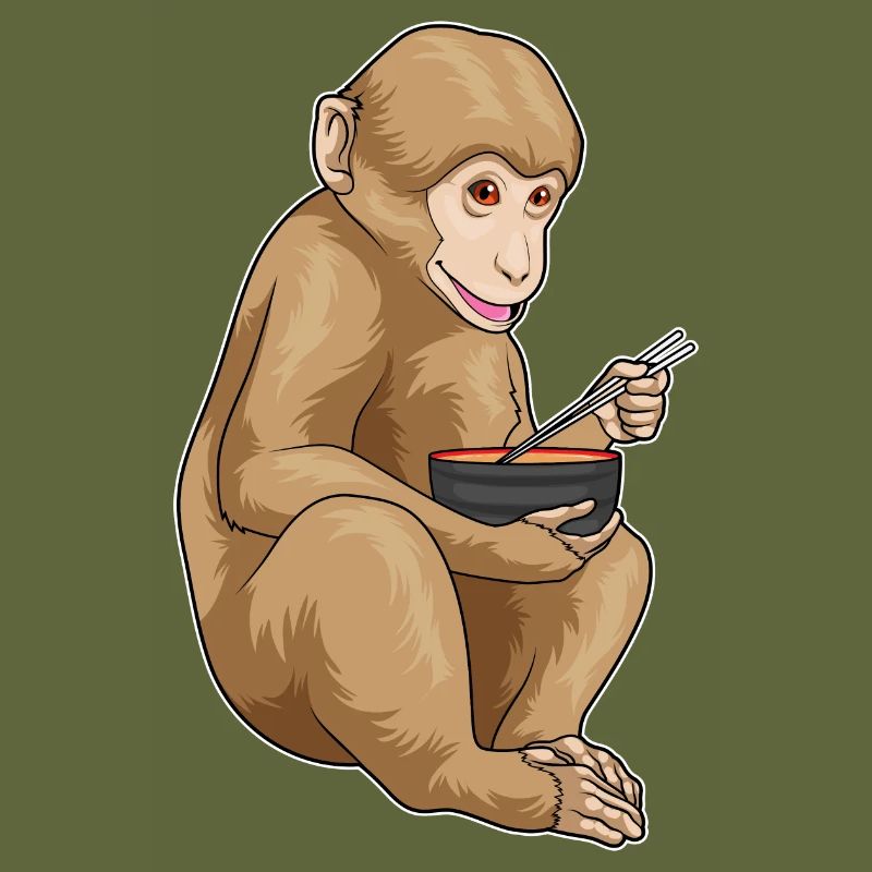 Bol de ramen de singe