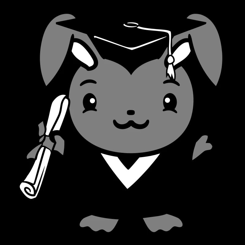 Bunny College School Graduation Abitur Certificate Sweet