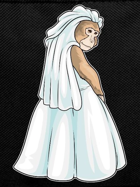 Monkey Bridal Veil Wedding