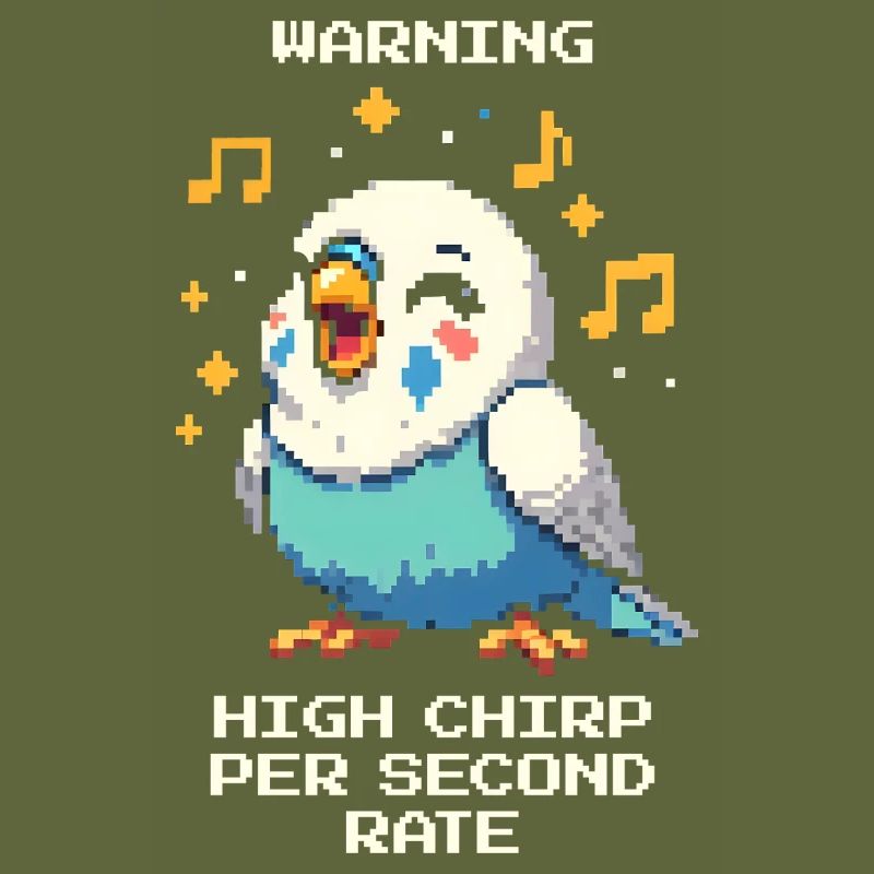 Warning: High chirping frequency | Budgie