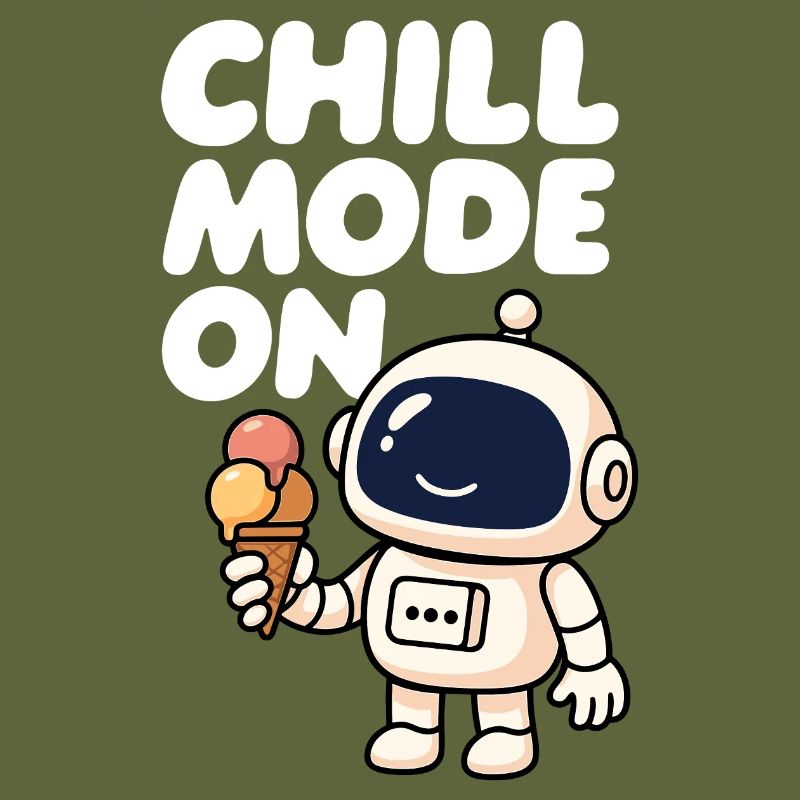 Weltraumroboter mit Eiscreme