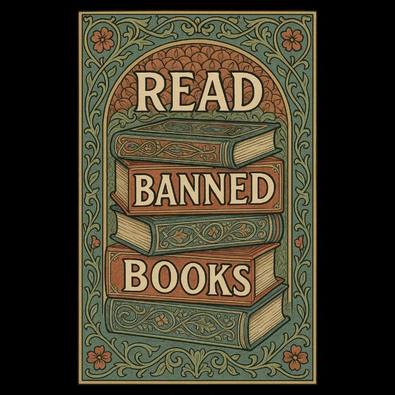 Lesen Sie verbotene Bücher Vintage Stack