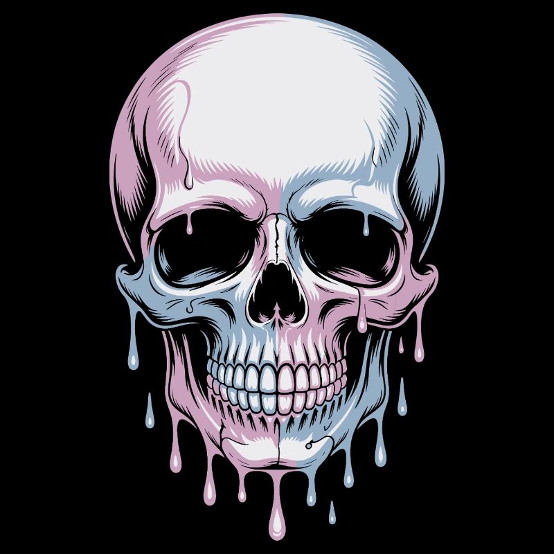 Kawaii Pastel Goth Skull