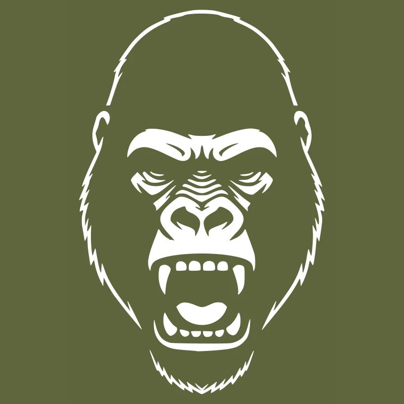 Gorilla Stencil: Elegant Grunge Statement