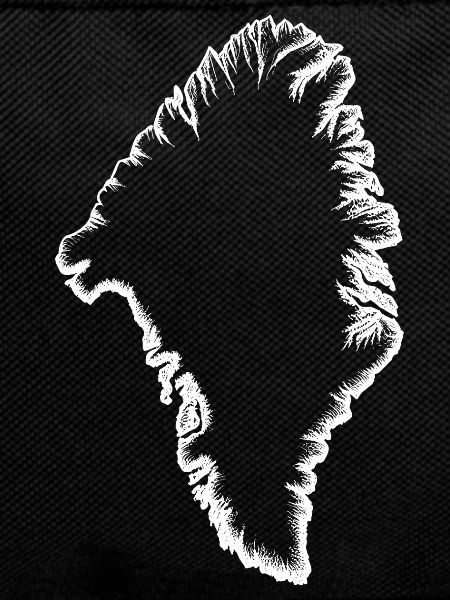 Greenland silhouette white