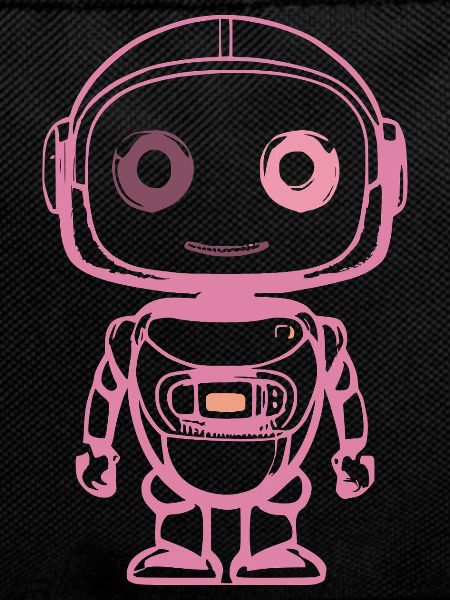 Rosa Weltraumroboter Illustration
