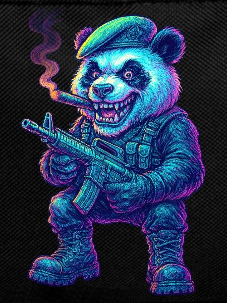 Neon Panda Mercenary 