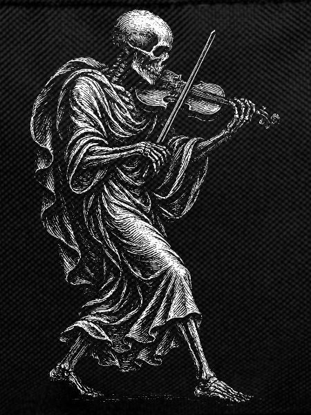  Skeleton playing the violin