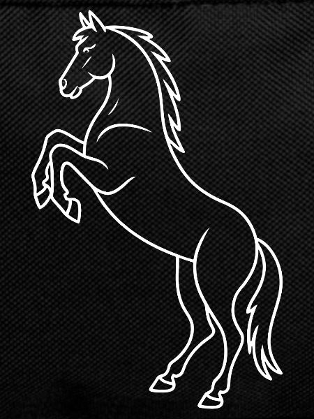 Linienreiter Hengst Silhouette