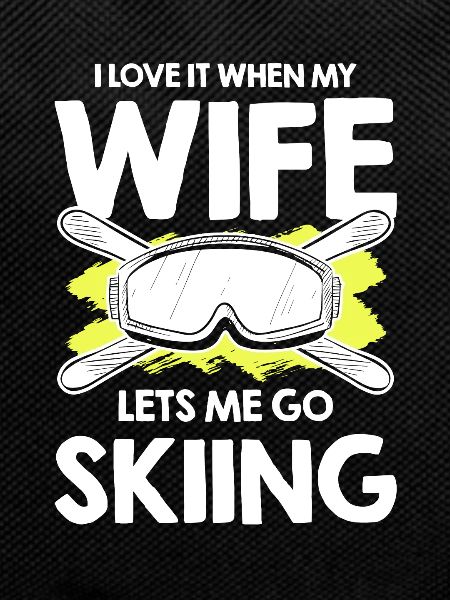wife ski skiing
