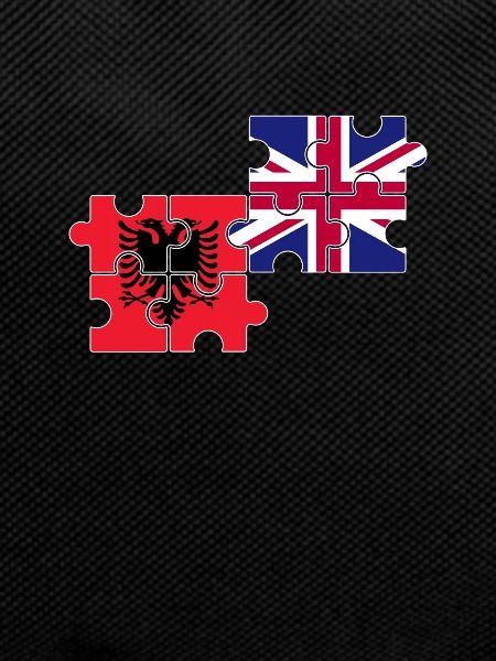 Albania British flag British Albanian