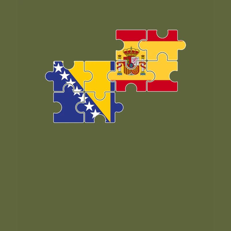 Bosnien Spanien Flagge Spanisch Bosnier