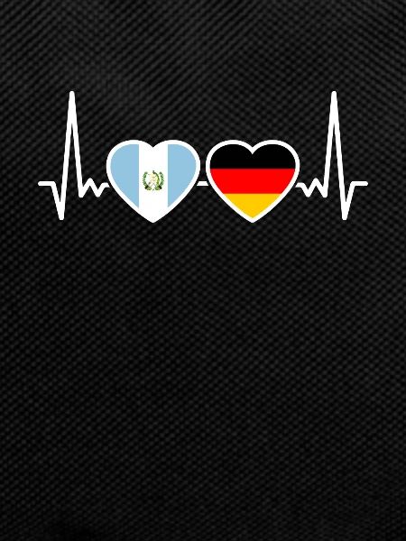 Guatemala Germany Heartbeat Flag