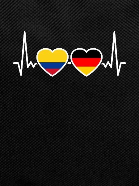 Colombia Germany Heartbeat Flag