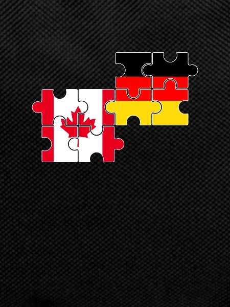 Canada Germany Heartbeat Flag Canadian