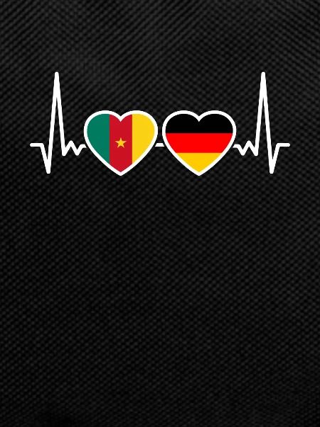 Cameroon Germany Heartbeat Flag Cameroonians