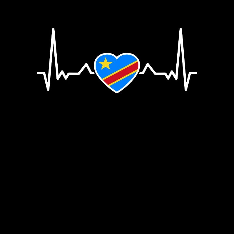 DR Congo heartbeat Congolese flag Congolese